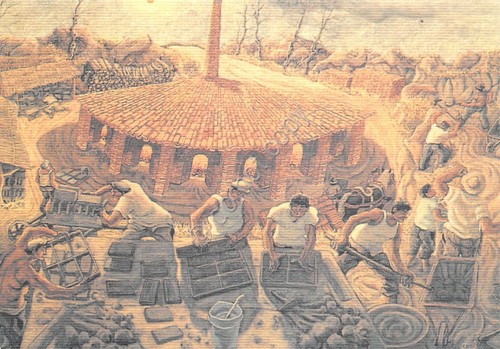 Cartolina Montecorvino Rovella Fornace Vianova Illustrata