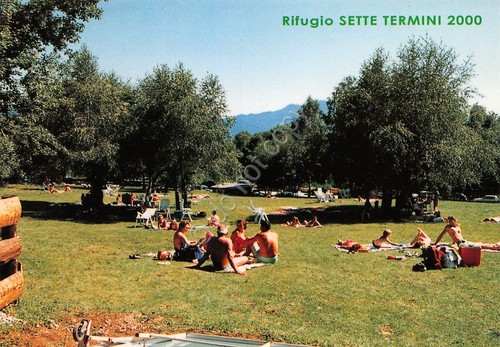 Cartolina Montegrino Rifugio Sette Termini 2000 prato animata
