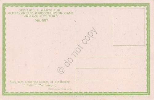Cartolina Montenegro Loucen in die Bocche di Cattaro n. 587