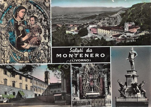 Cartolina Montenero 5 vedute (Livorno)