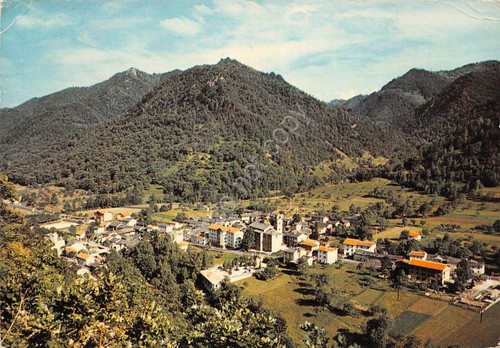 Cartolina Monterosso Valle Grana Cuneo panorama 1974