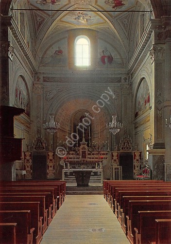 Cartolina Montiglio Chiesa Parrocchiale interno