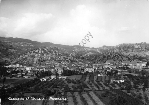 Cartolina Montorio al Vomano Panorama 1953