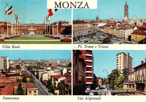 Cartolina Monza vedute 1970 (Milano)