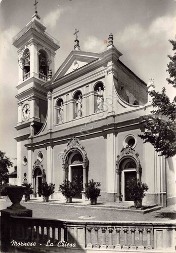 Cartolina Mornese la Chiesa 1973