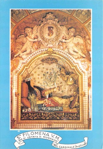 Cartolina Mugnano del Cardinale Santuario Santa Filomena V. M. Urna …