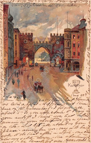 Cartolina Munchen Karlstor 1903