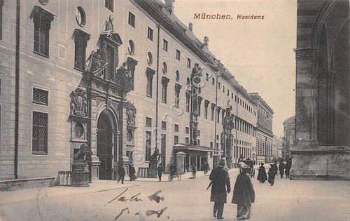 Cartolina Munchen Residens anni '10