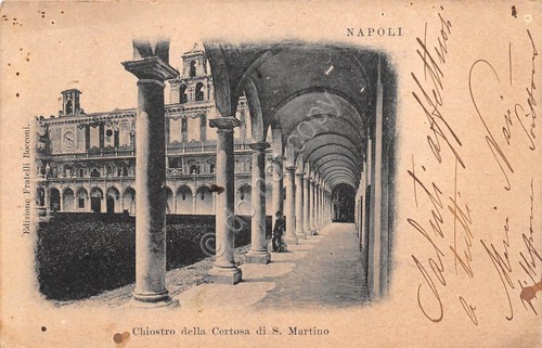 Cartolina Napoli Chiostro Certosa San Martino 1900 cca