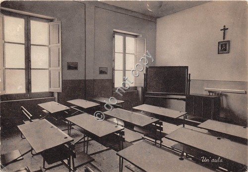 Cartolina Napoli Collegio Santa Dorotea Aula