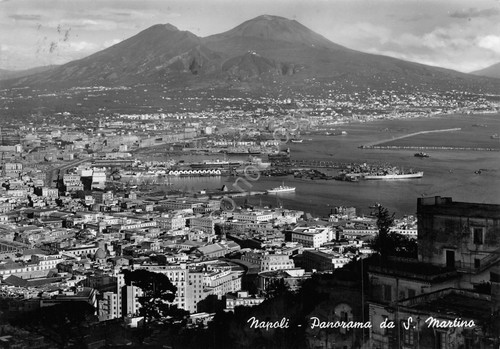 Cartolina Napoli Panorama da San Martino 1956