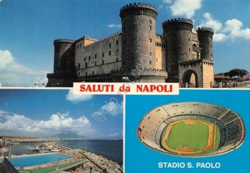 Cartolina Napoli Vedute e Stadio San Paolo