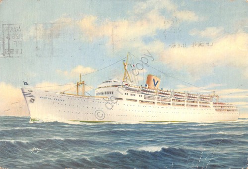Cartolina Nave Castel Felice Simar Line Timbro Sydney 1958