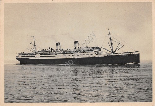 Cartolina Nave Conte Grande Italia Soc Navigazione