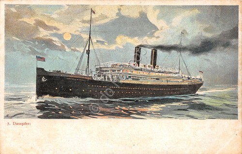 Cartolina Nave Dampfer illustrata