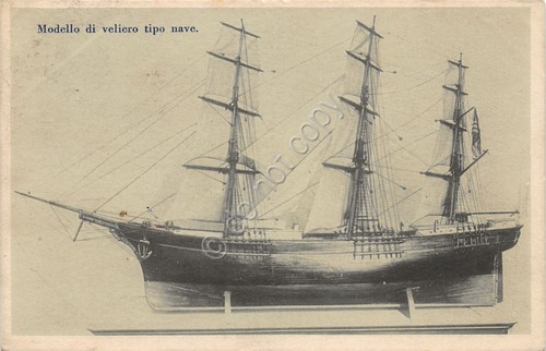 Cartolina Nave Modello di Veliero tipo nave Museo Navale Didattico …
