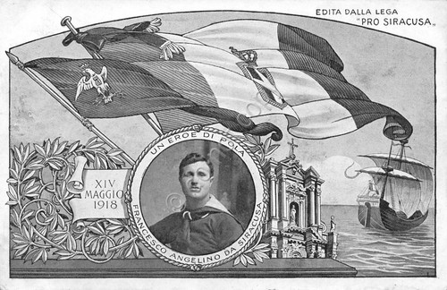 Cartolina Nave Pro Siracusa Eroe di Pola Francesco Angelino da …