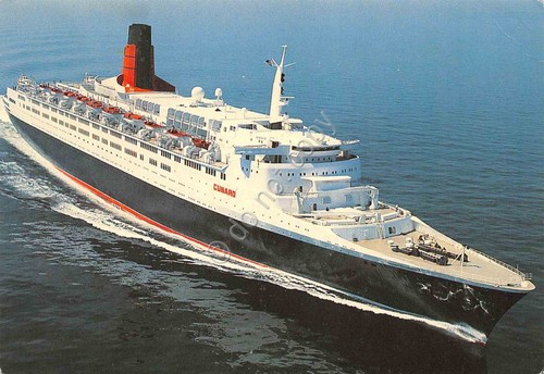 Cartolina Nave Queen Elisabeth 2 Cunard