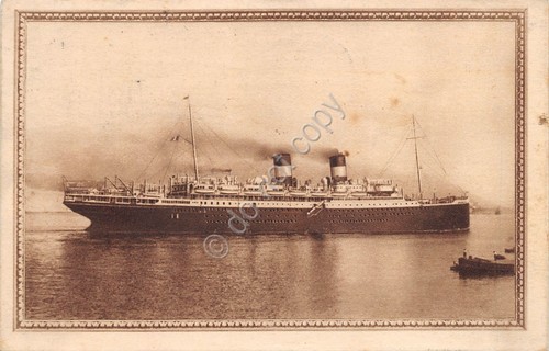 Cartolina Nave Roma Nord America Axpress Timbro targhetta Torino esposizione …