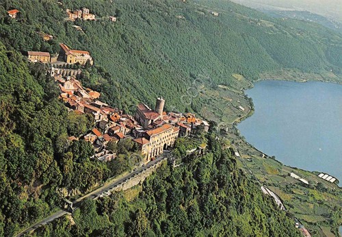 Cartolina Nemi Panorama aereo anni '70