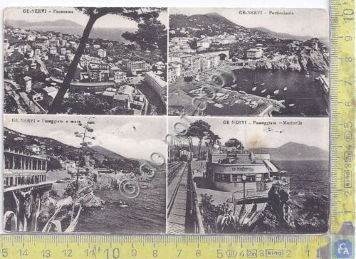 Cartolina Nervi Multivisione 1951 (Genova)