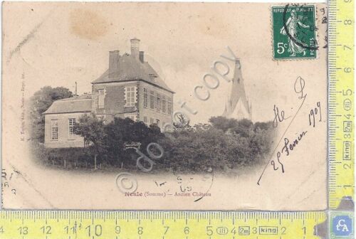 Cartolina Nesle (Somme) - Ancien Chateau - Vg France Congo …