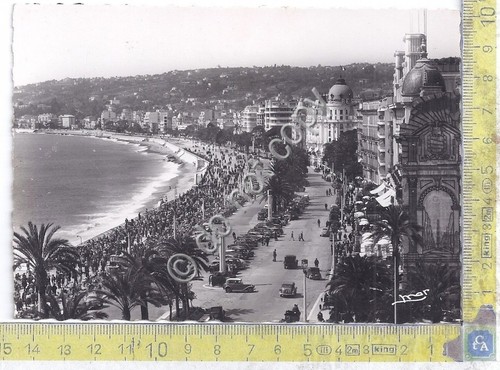 Cartolina Nice Promenade des Anglais auto d'epoca