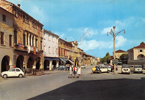 Cartolina Noale Piazza XX Settembre 1971auto animata