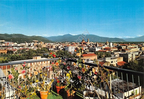 Cartolina Nola panorama paese da terrazza anni '80