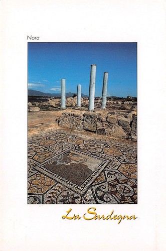 Cartolina Nora Sardegna Casa dell'atrio Tetrastilo 1999 (Cagliari)