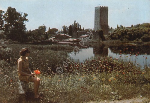 Cartolina Norma Lago di Ninfa animata anni '90