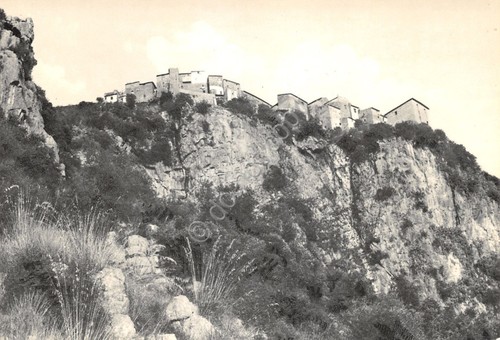 Cartolina Norma vista della Rupe case edifici anni '60