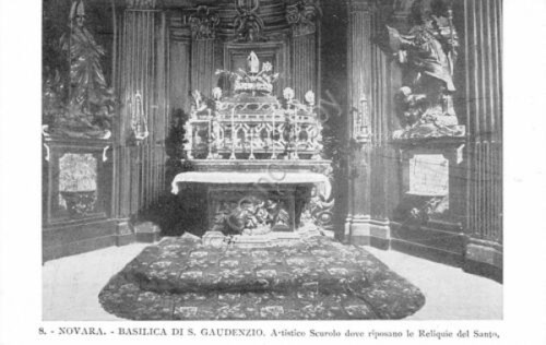Cartolina Novara Basilica San Gaudenzio Reliquie del Santo II centenario …