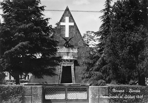 Cartolina Novara Bicocca Monumento ai Caduti 1953
