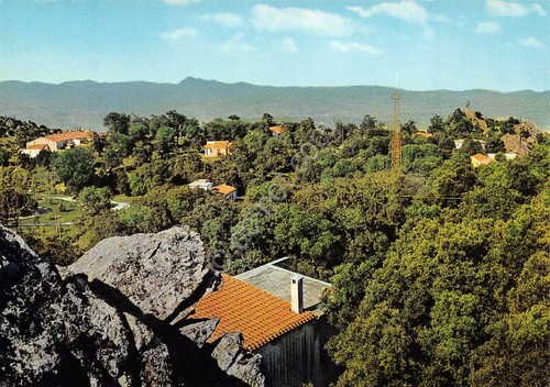 Cartolina Nuoro Monte Ortobene e case