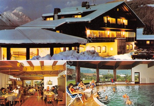 Cartolina Olang Valdaora Hotel Villa Tirol vedute varie 1986