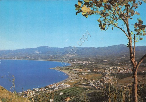Cartolina Oliveri panorama dall'alto