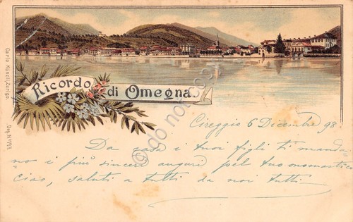 Cartolina Omegna gruss aus illustrata 1898