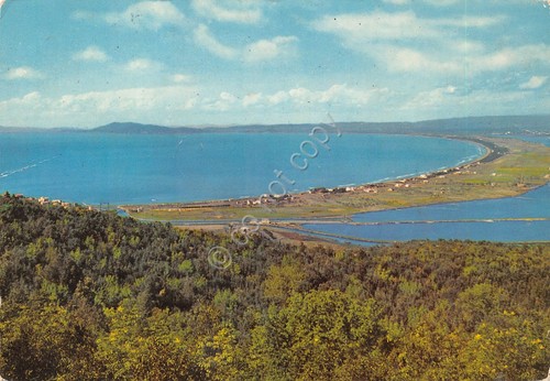 Cartolina Orbetello Spiaggia della Giannella 1977 segni (Grosseto)