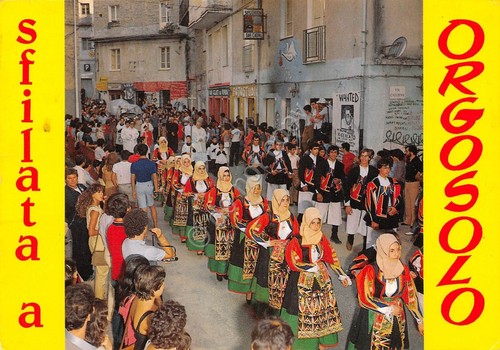 Cartolina Orgosolo Murales Sfilata 1987
