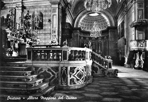Cartolina Oristano Duomo Altare Maggiore