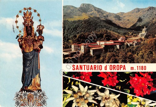 Cartolina Oropa Santuario vedute 1979 (Vercelli)