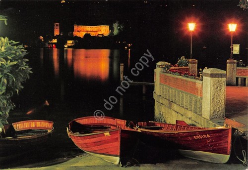 Cartolina Orta LAgo d'Orta Imbarcadero Notturno (Verbania)
