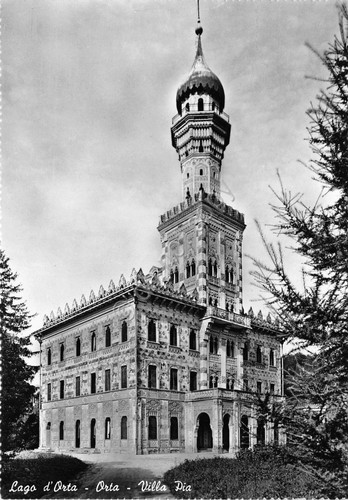 Cartolina Orta Lago d'Orta Villa Pia 1958 (Novara)