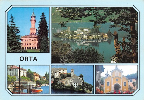 Cartolina Orta vedute (Novara)