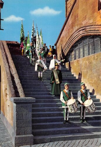 Cartolina Orvieto Corteo Storico Anteriore Rappresentanti Quartiere Olmo Costumi