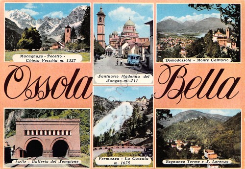 Cartolina Ossola vedute varie (Verbania)