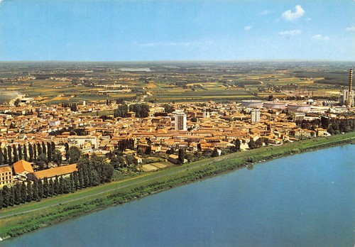 Cartolina Ostiglia Panorama aereo