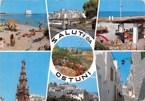 Cartolina Ostuni saluti da vedutine (Altre tematiche)