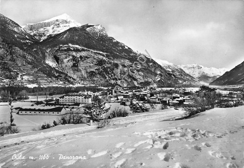 Cartolina Oulx Panorama piste da sci